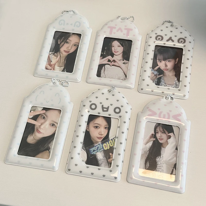 Porta Tarjetas con Colgante Estilo INS, Funda para Photocards de 3 Pulgadas, Porta Tarjetas de Ídolos Kpop, Accesorios para Mochila, Regalos para Fans