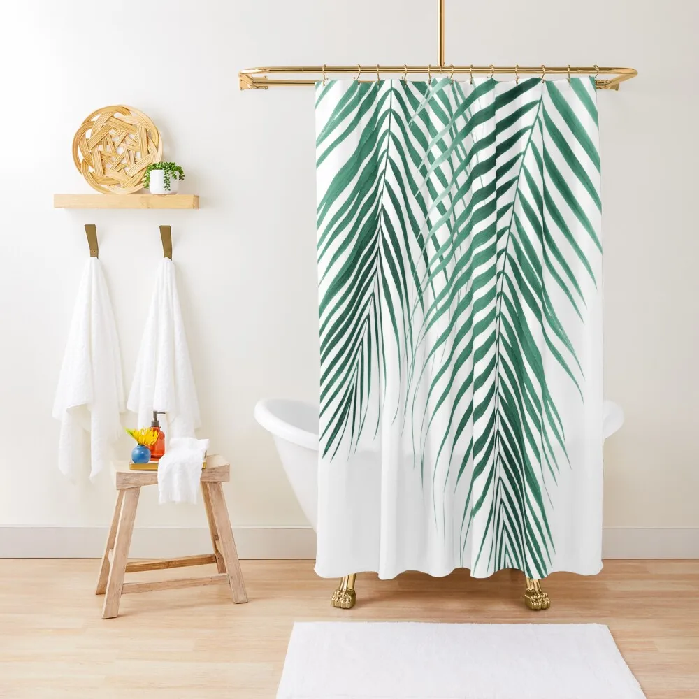 

Summer Palm Leaves #2 #tropical #decor #art Shower Curtain Transparent Bathroom Shower Curtain