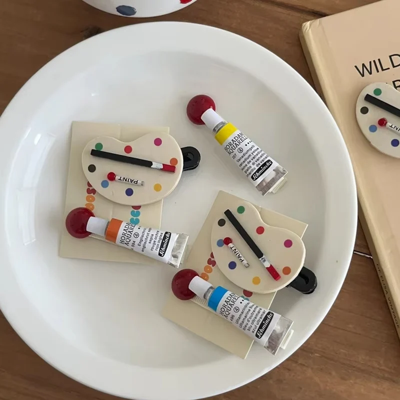 Kreative Zeichenbrett handgemachte Entenschnabel Haarspange interessante vielseitige Haarspange Damen Haarschmuck Party Dekoration