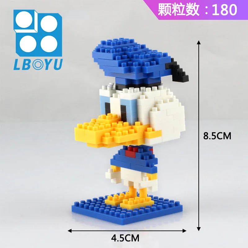 Disney Micro Building Blocks Mickey Minnie Mouse Cosplay SuperHero DIY Puzzle 3D Model Donald Duck Daisy Mini Brick Figures Toy