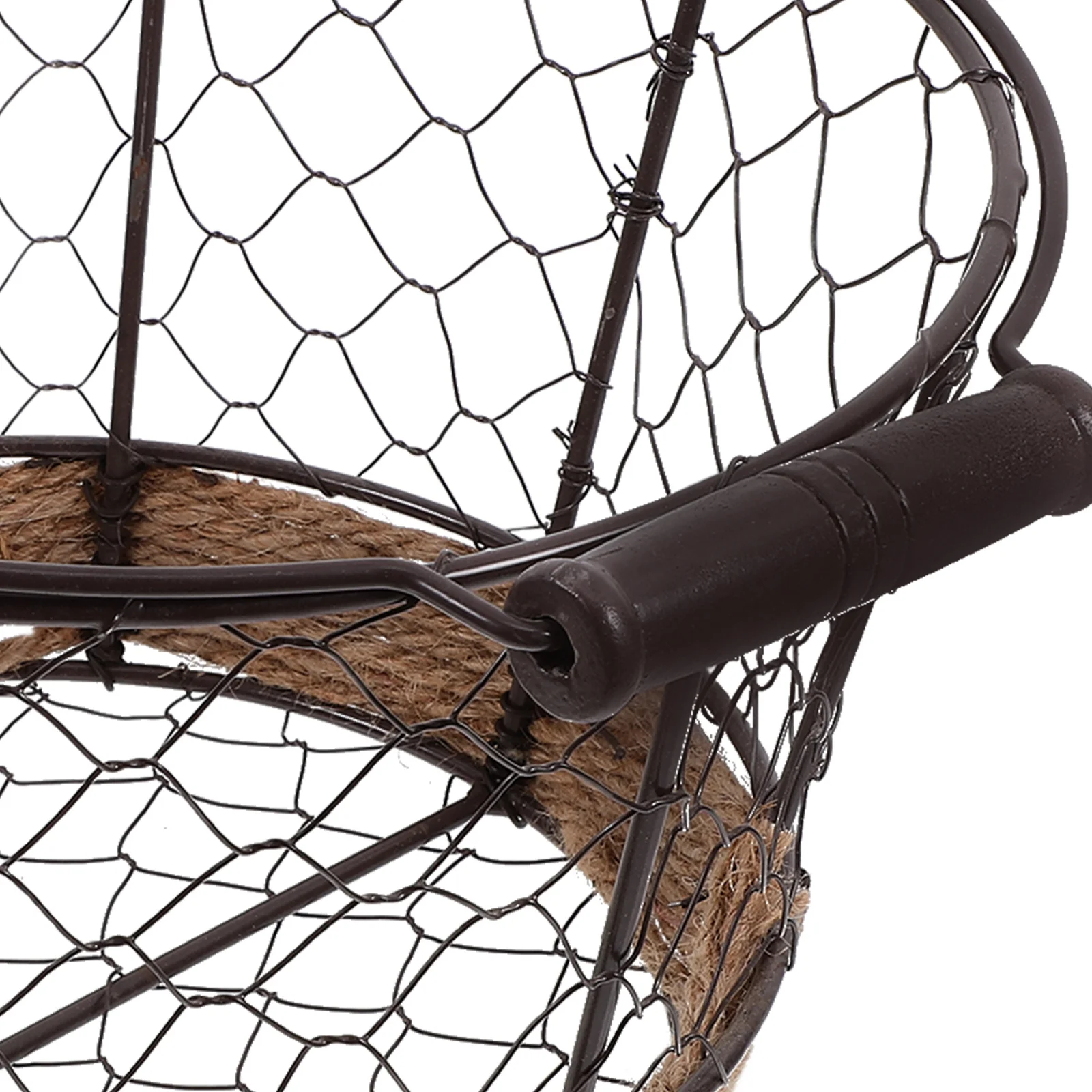 

1pcs Multifunctional Iron With Handle Storage Wire Basket Desktop Home Decorative Basket For Fruits Bread Cosmetics S