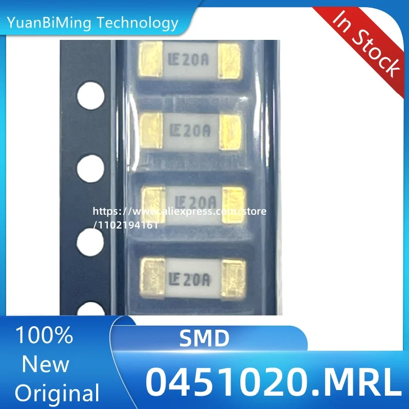 10-100PCS 0451020.MRL 20A  1808 SMD SMT ceramic fuse tube 100% New Original in stock