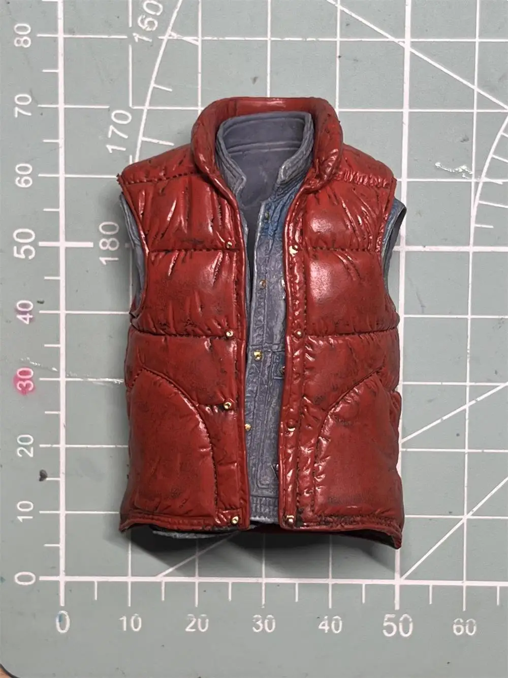 

1/12th 3ATOYS Back to the Future Red Vest Soft Rubber Tops Coat Accessories For 6" Ant DAM Action Figure Doll Scene Component