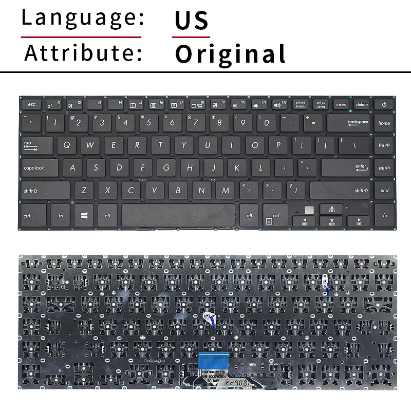 US Spanish Russian Brazil Laptop Keyboard For ASUS VivoBook 15 X510 F510 X510U X510UQ F510UA X510UA Keyboards