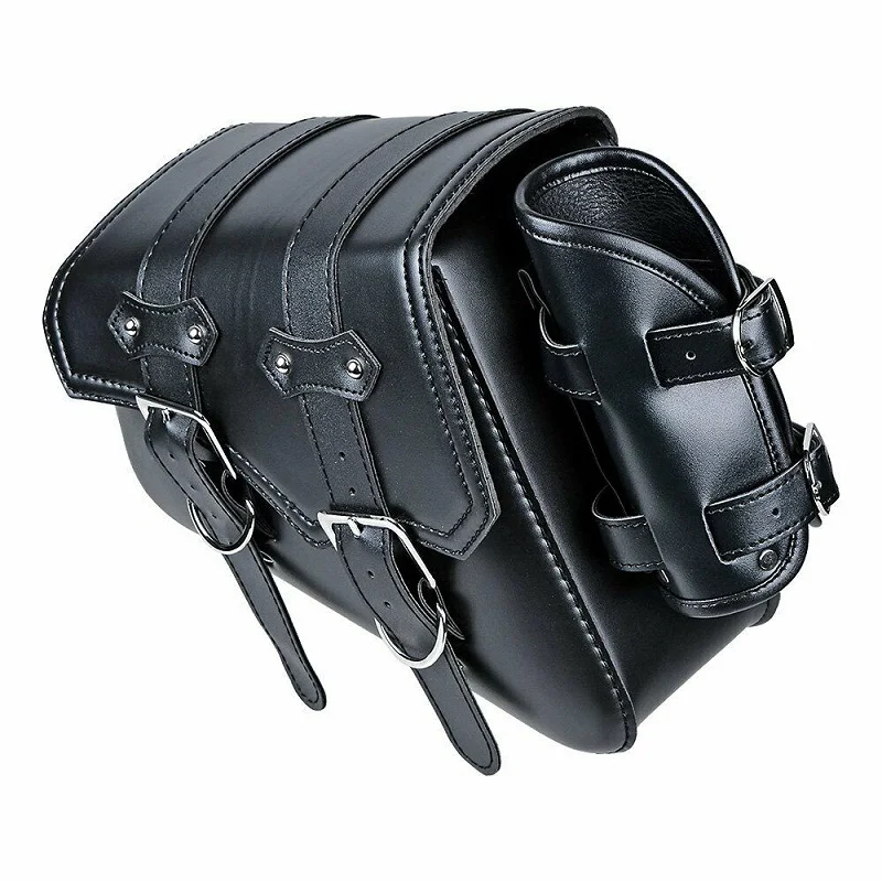 PU Leather Motorcycle Saddlebags Side Tool Pouch Bag Luggage Saddle Bag Pouch Left/Right For Harley Sportster XL 883 1200 48 72