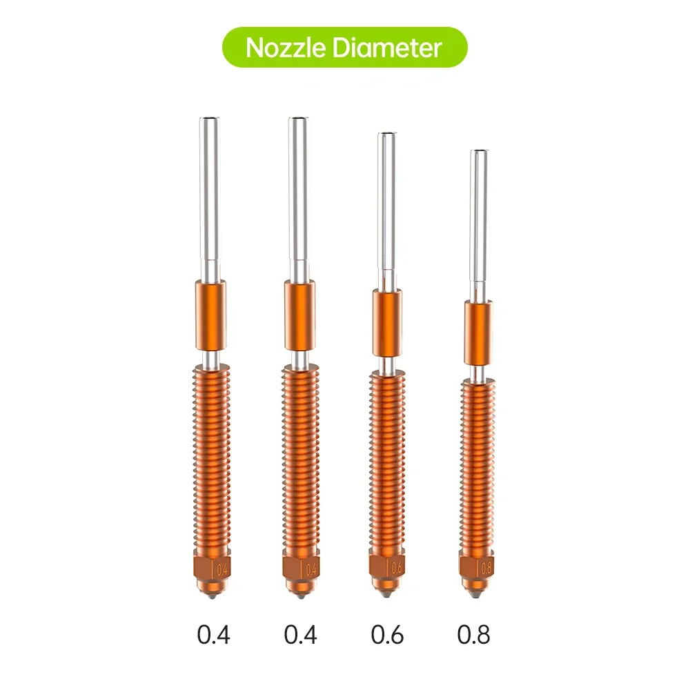 Creality 'Unicorn' K2 Plus Hi Combo Schnellwechsel-Düsensatz 0,4mm/0,6mm/0,8mm Vollmetall-Integrierte Düse für K2 Plus Hi Combo – Detail 8