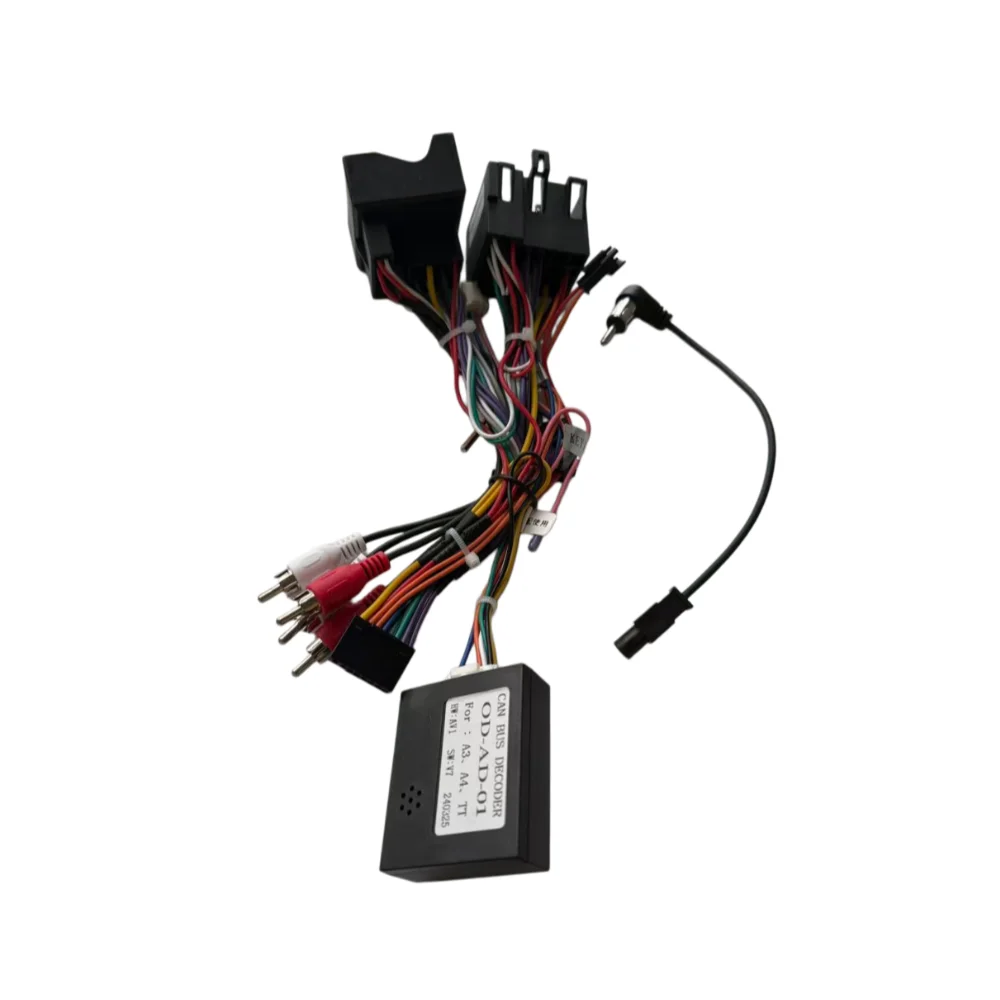For AUDI A3 A4 TT SWC Plug& Play  Android Car Radio Canbus Box Decoder OD-AD-01 Wiring Harness Adapter Power Cable Car Stereo