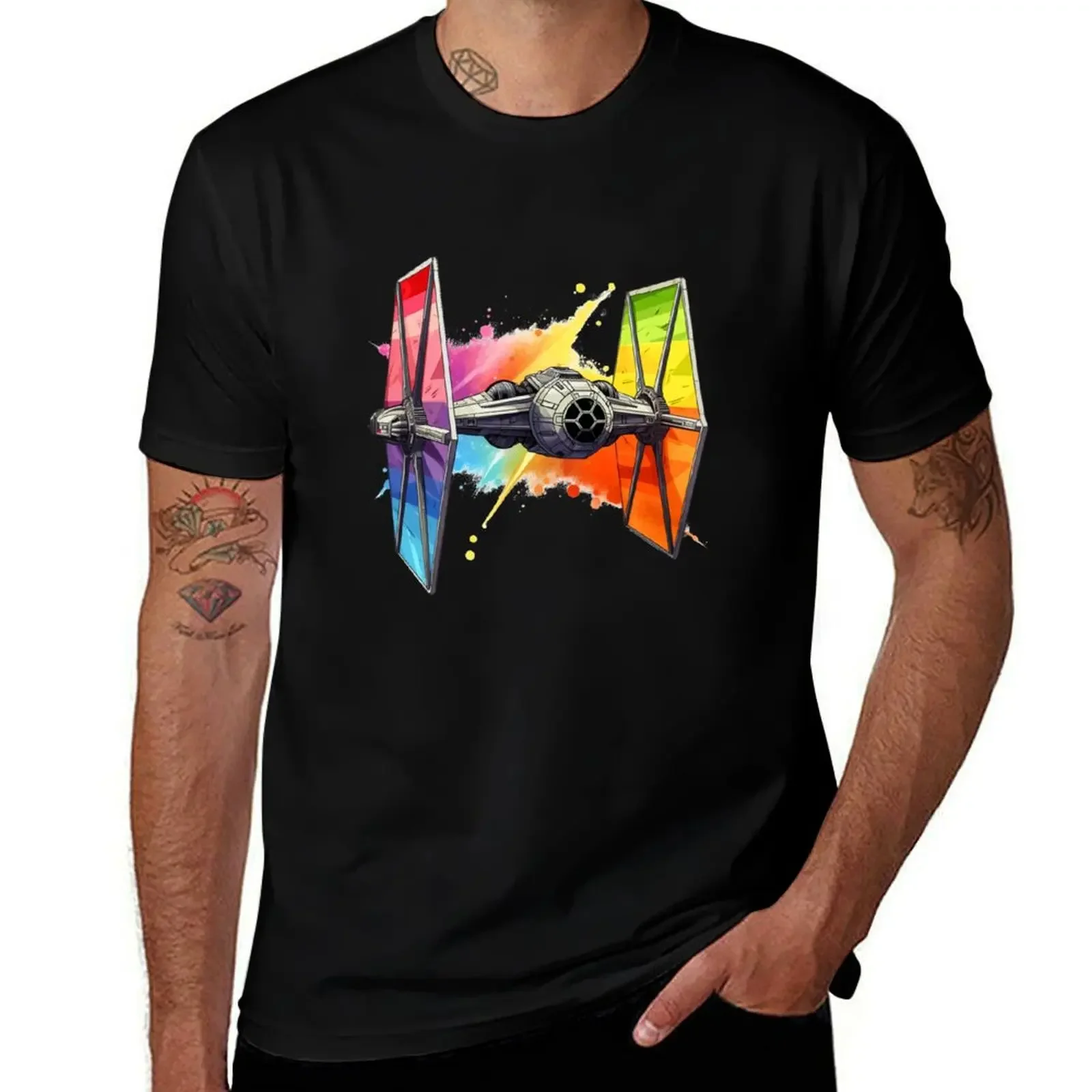 

Rainbow Fighter T-Shirt tops vintage plus size tops shirts graphic tee men