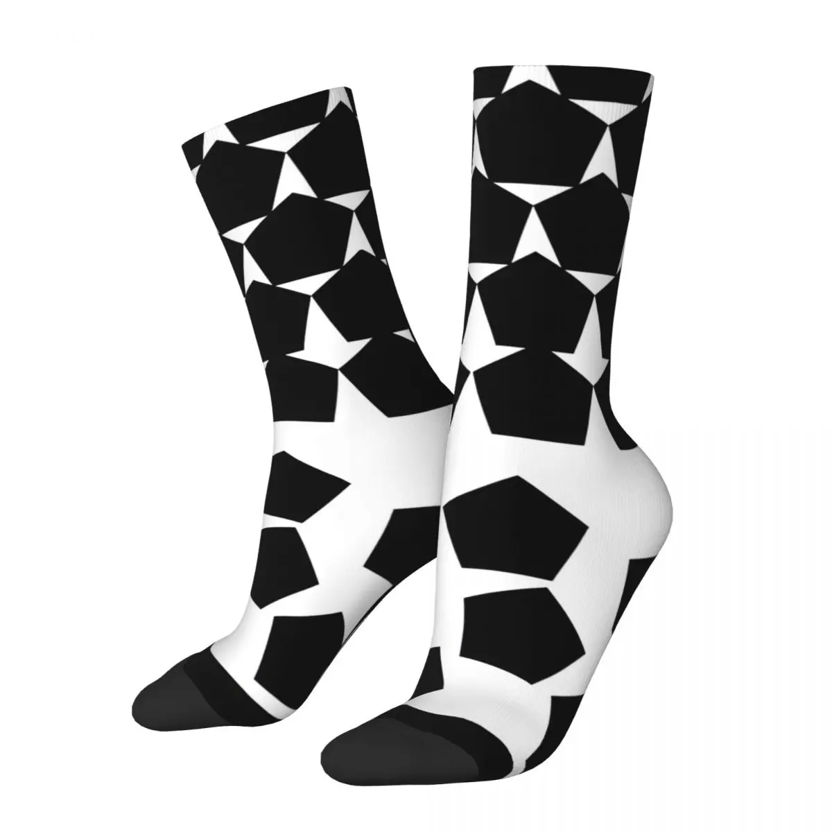 Retro Reversed Black & White Men's compression Socks Unisex Street Style Seamless Printed Novelty Crew Sock