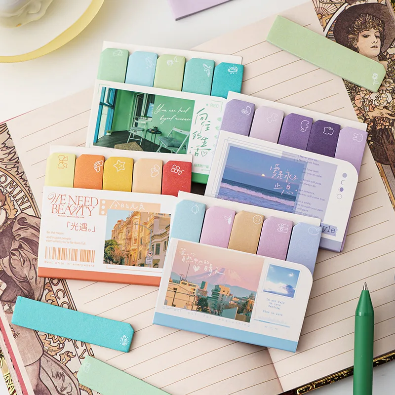 150Pcs Multicolor Writable Sticky Notes Index Tabs Page Markers for Reading & Notebook Stationery