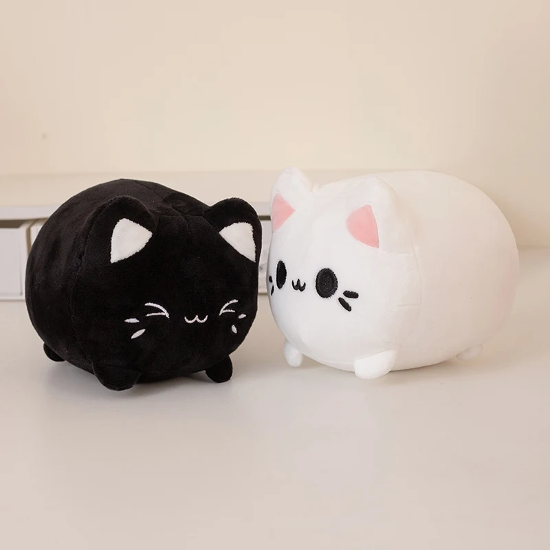 20cm Cartoon Plump Peach Cat Plush Soft Toy Cute Colorful Kitten Meow Stuffed Animal Kawaii Round Plushies Girl Boy Xmas Gift