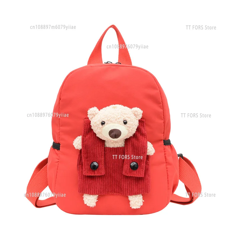 Children's Cartoon Personality Backpack Cute Bear Embroidered Backpack Kindergarten Boys and Girls Going Out Backpack