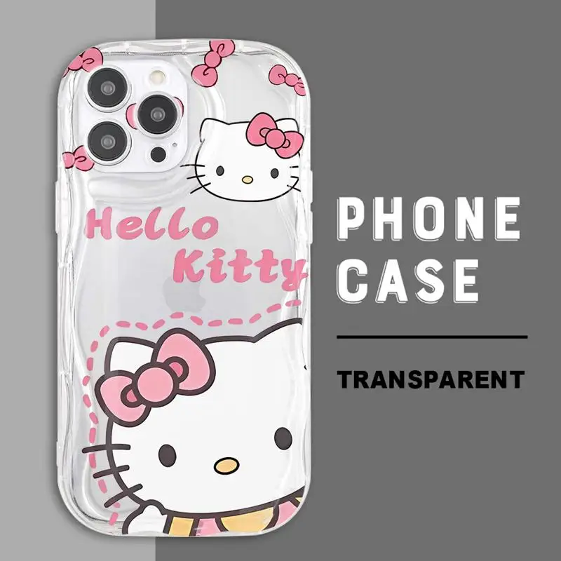 Cute Cinnamoroll Kuromi Cover Phone Case for Apple iPhone 13 15 Pro Max 14 13 Pro 11 12 14 Plus 15Plus Wave Soft TPU