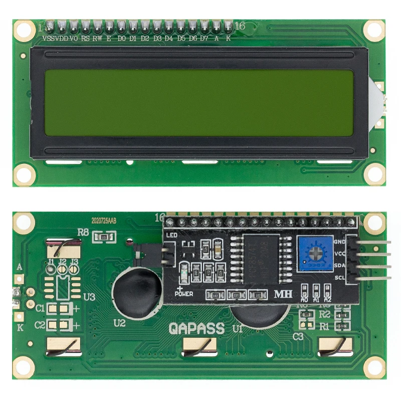 Module LCD écran bleu vert IIC/I2C 1602 pour Arduino 1602 LCD UNO R3 Mega2560 LCD1602 + IC2