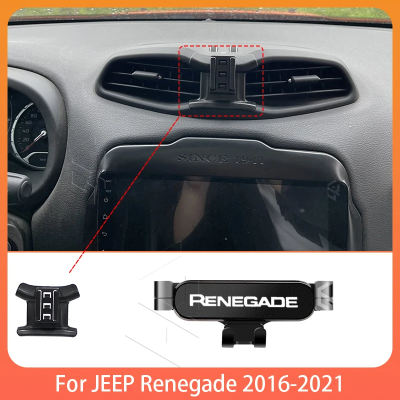 

Car Mobile Phone Holder For JEEP Renegade 2016-2021 Adjustable Special Mobile Phone Holder GPS Base Mount Stand Accessories