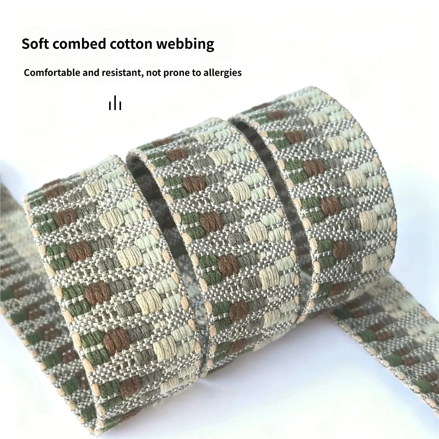 Bohemian Hand Woven Dog Collar 3.8CM Wide Genuine Leather dog collar Soft Cotton Webbing Heavy Duty Pet Walking Leash view 2