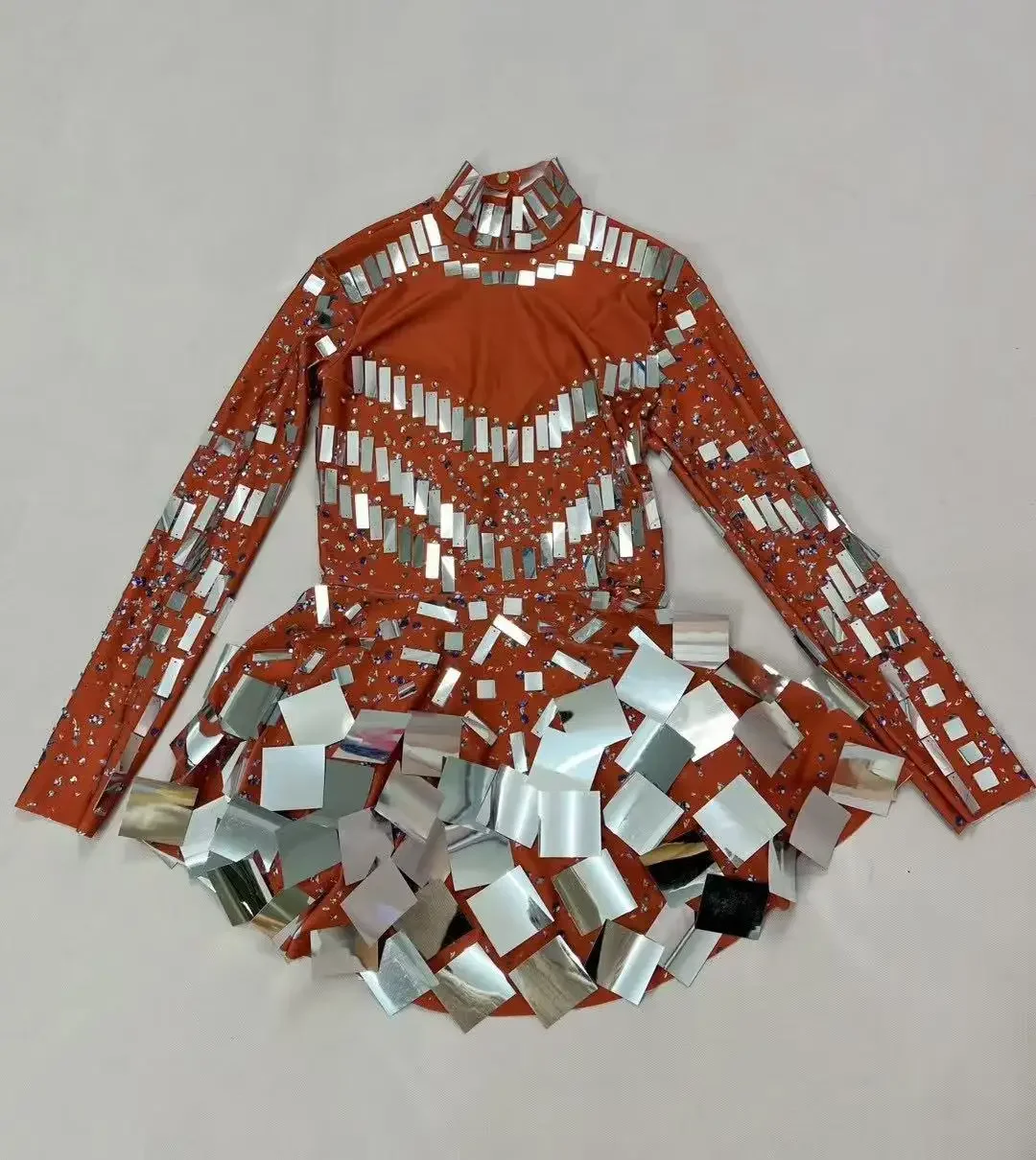 ถ่ายภาพชุดเวทีกระพริบดําเนินการเครื่องแต่งกาย Rhinestones Ultrashort ผู้หญิงปาร์ตี้ไนท์คลับนักร้องนักเต้น