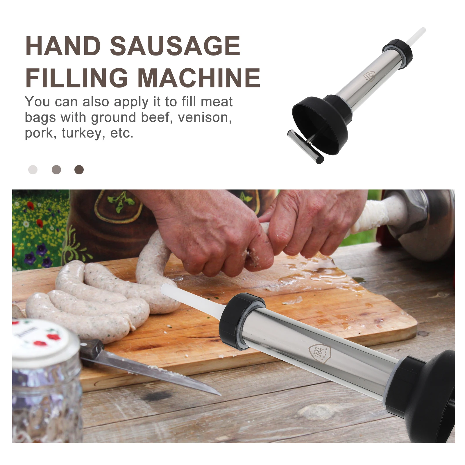 

Sausage Enema Machine and Manual Meat Stuffer Making Kit Filler Plastic Stuffing Filling Tool Homemade
