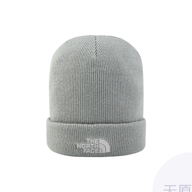 THE NORTH FACE Wool Blend Beanies US Version Unisex Gray NF0A4QSM-A91