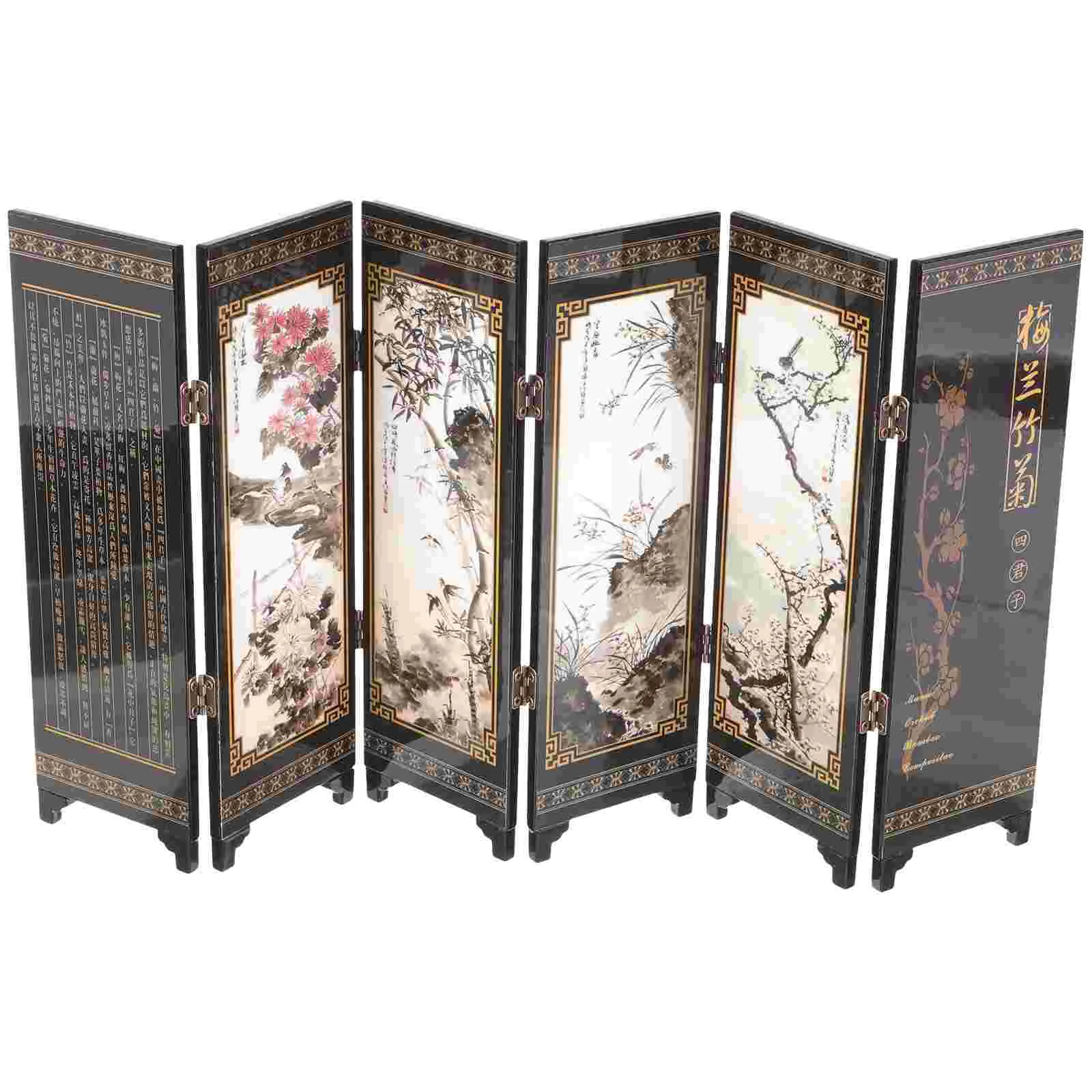 Vintage Decor Decorative Screen Ornaments Wall Separator Divider Room Dividers Folding Partition Short Separators Chinese