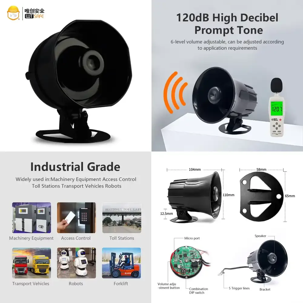 

Customizable Mini Electric Truck Horn with Remote Control 10W Small DC 12v 24v Siren Built-in Micro SD Card Slot Auto Parts
