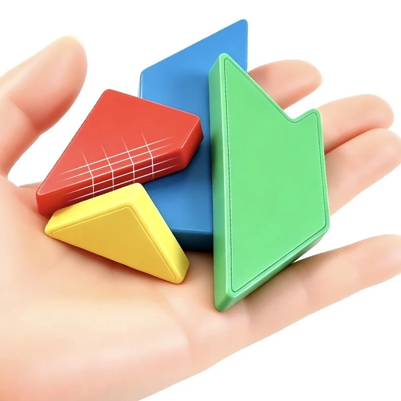 Children'sT-Puzzle Brain Teaser, Tangram Educational Toy, Shape Sorting Board, Versatile Learning Tool, Intellectual Development