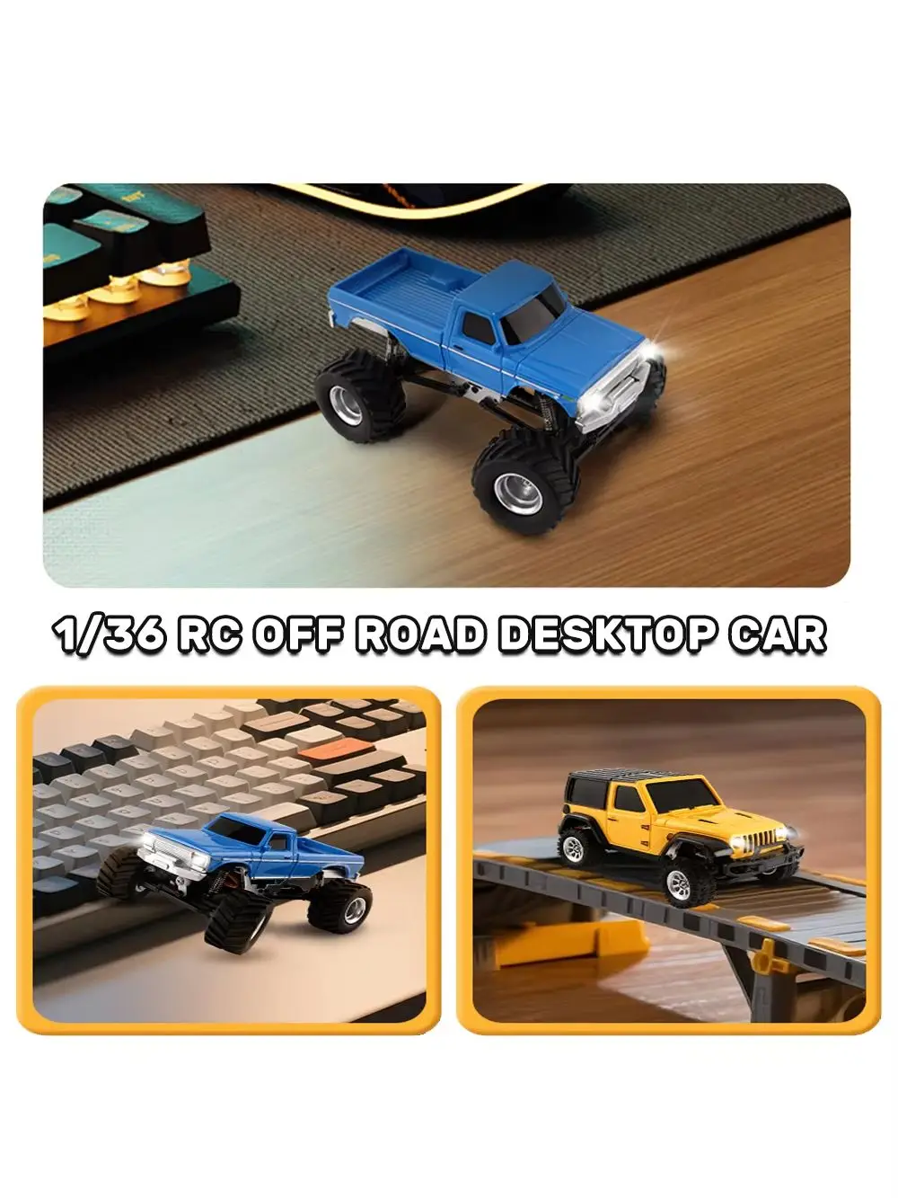 HB 1/36 Mini 4WD RC Auto 2,4G Offroad-Kletterfahrzeug Elektrisches Ferngesteuertes Fahrzeug RTR-Modell mit LED-Lichtern Desktop-Spielzeug