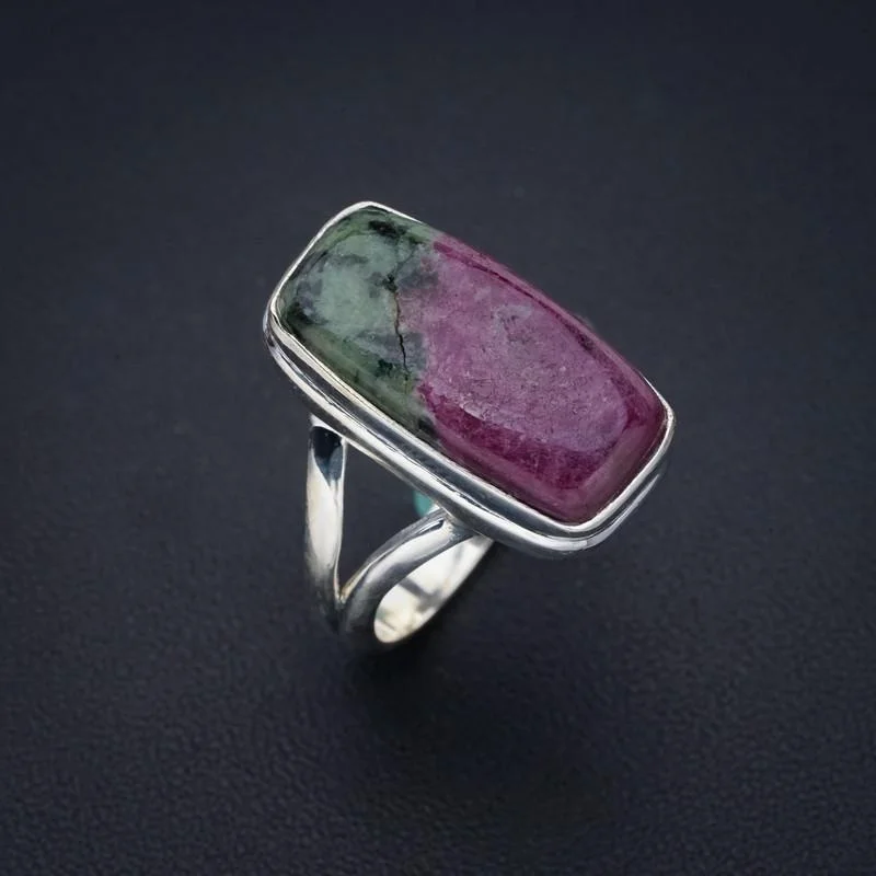 

StarGems Ruby Zoisite Handmade 925 Sterling Silver Ring 8.5 F1309