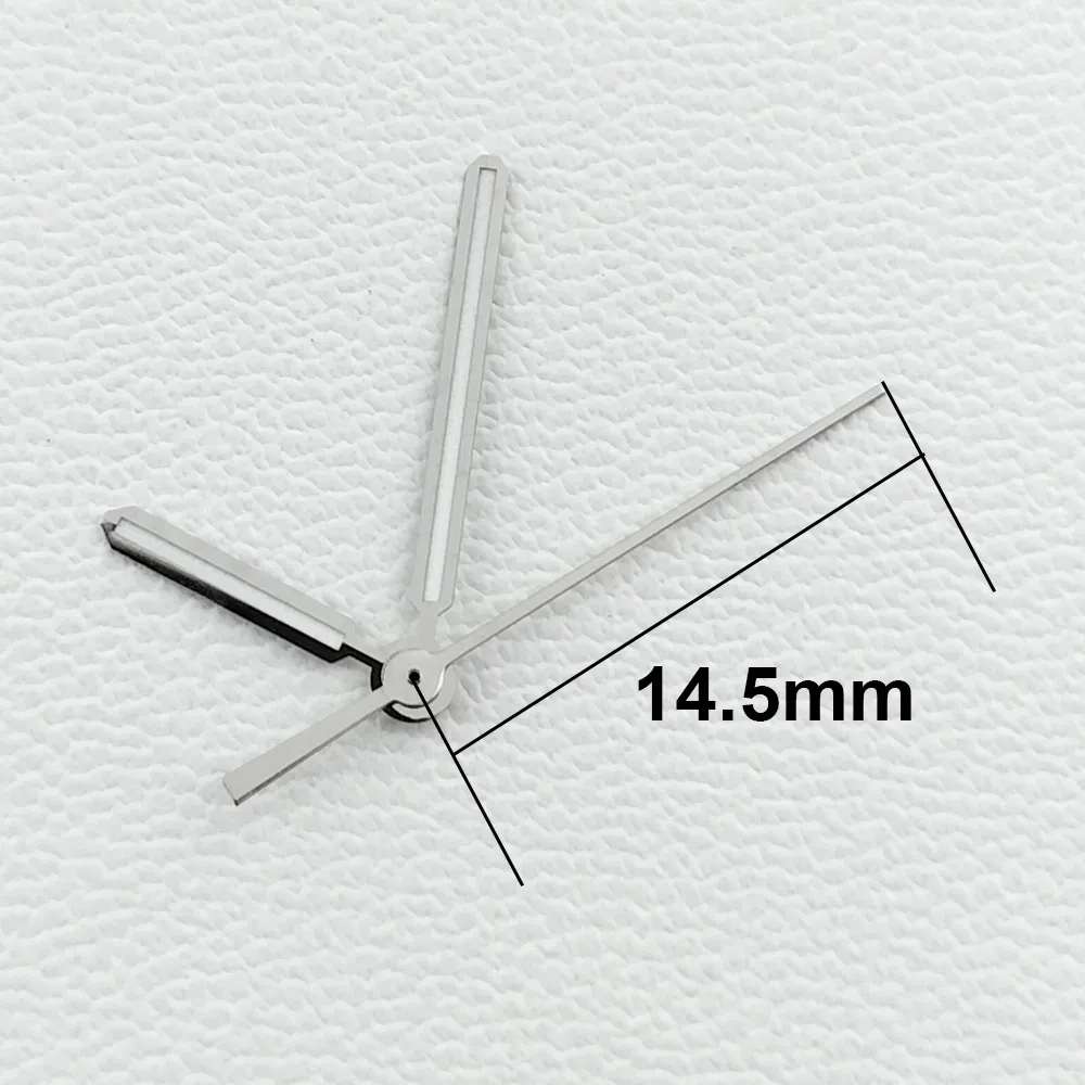 14,5 mm silberne, roségoldene Zeiger für Uhren, C3, grün leuchtende Zeiger, Uhrenzubehör für NH-35/NH36/4R/7S, Uhrenteile und Zubehör. – Detail 1