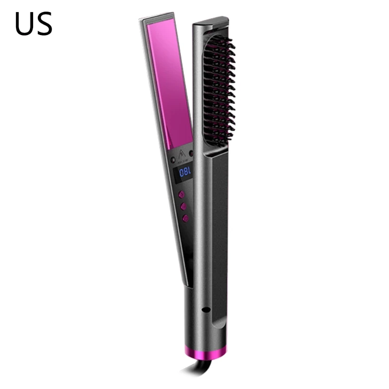 Hot Air Hair Dryer Brush, Multifunction Hair Straightener Brush Styler Tools