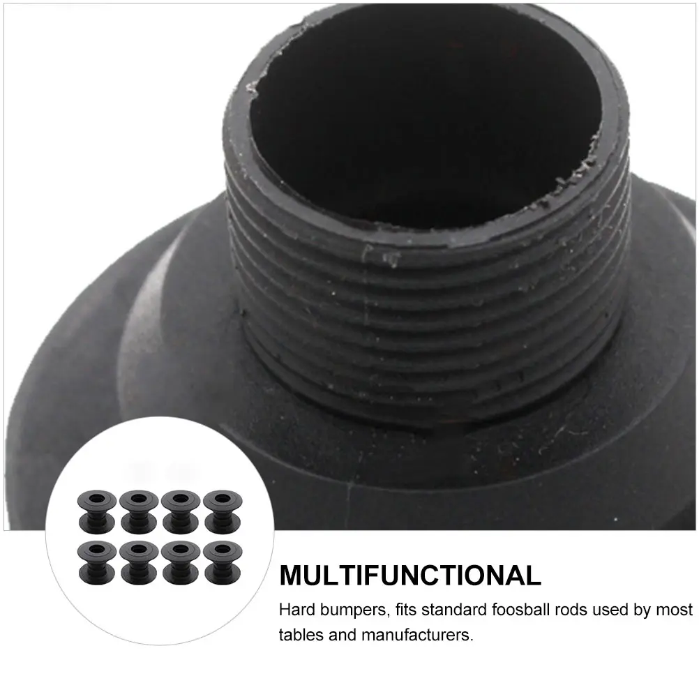 

8 Pcs Foosball Table Bearing Balls Black Durable Replacement Standard Rods Fits Most Tables Football Machine Accessories