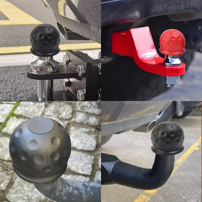 1/2/4pcs Universal Car Tow Bar Cover Hook Ball Dust-Proof Tow Ball Cover Tow Ball Maintenance Cover Protective Accessories