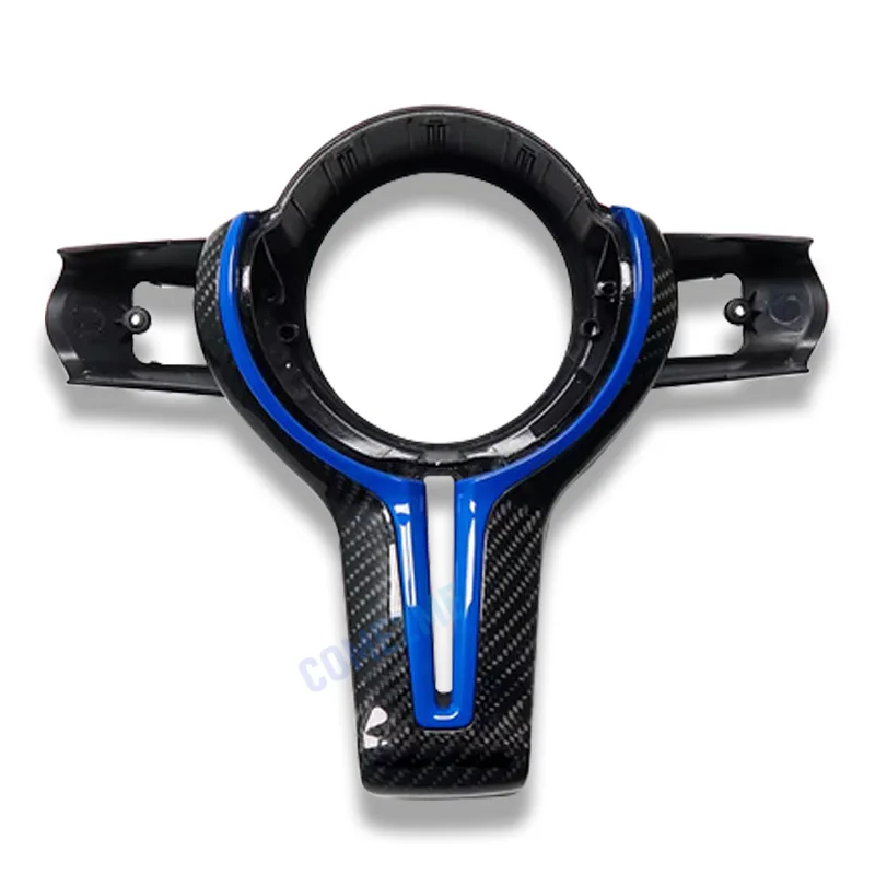 For BMW M Series F80 F82 F10 F06 F12 F13 F15 F16 M-sport F20 F22 F30 F31 F32 F33 F36 Steering Wheel Trim Carbon Fiber