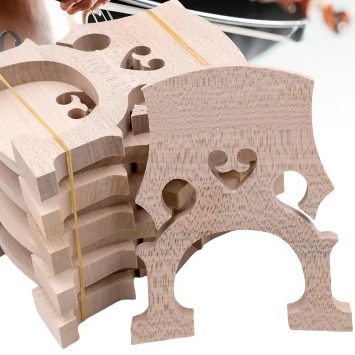 15pcs maple wood Belgium style cello bridge French style cello bridges 4/4 3/4 1/2 1/4 Acoustic Cello Bridge cello accessories