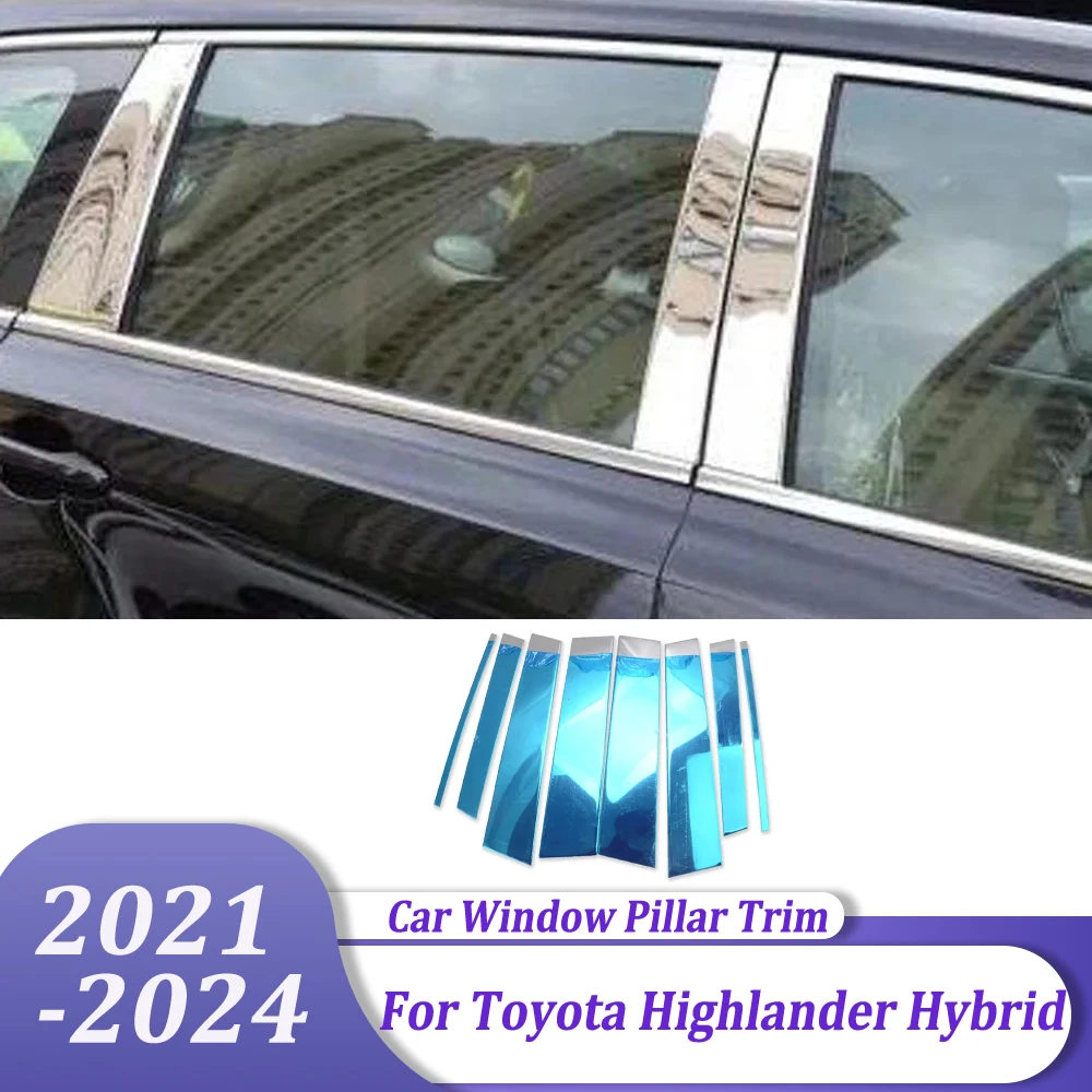 

Car Exterior Accessories Window Center Pillar Trim Cover For Toyota Highlander Hybrid 2021 2022 2023 2024