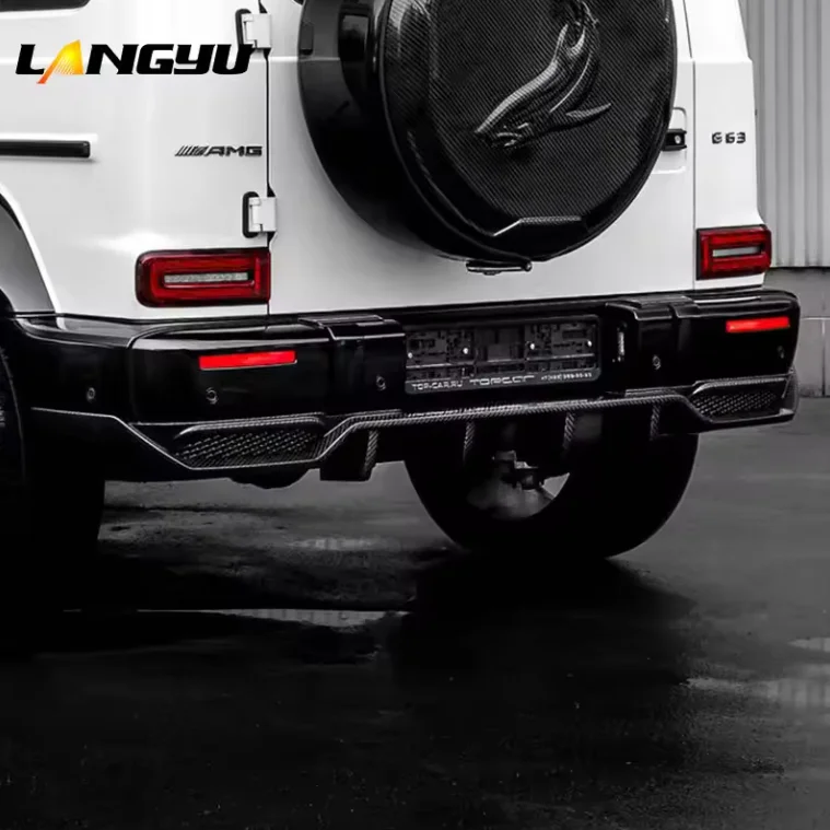 NEW High Quality Dry Carbon Fiber Rear Bumper Lip for Mercedes-Benz W464 2018+ Rear Diffuser