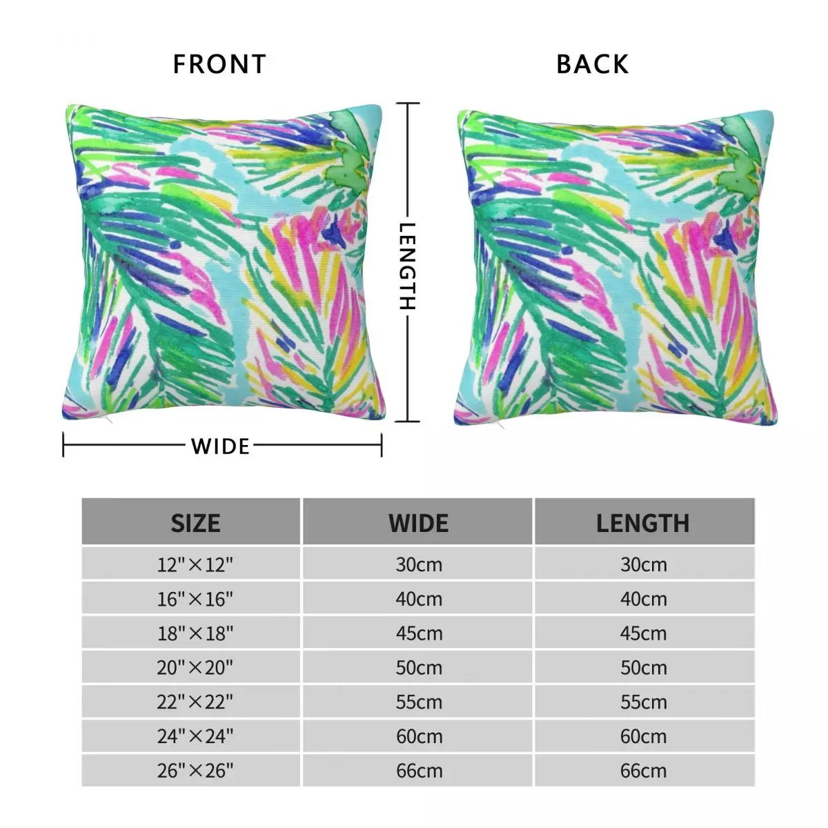 Lily Pulitzer Square Pillowcase Pillow Cover Polyester Cushion Decor Comfort Throw Pillow for Home Sofa