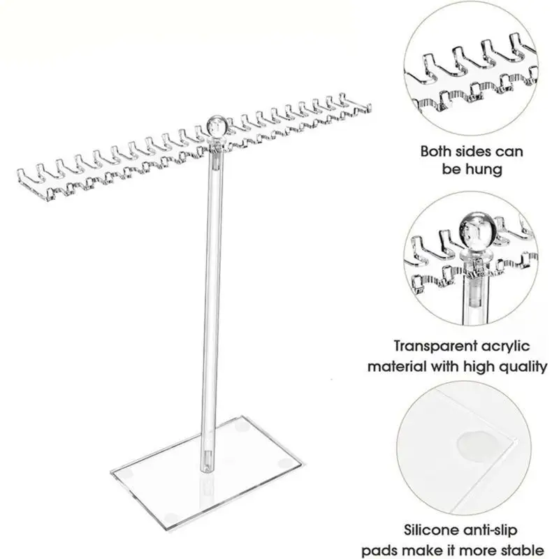 A52E Jewelry Display Stand  Clear Necklace Holder Acrylic Showcase for Bracelet Watch