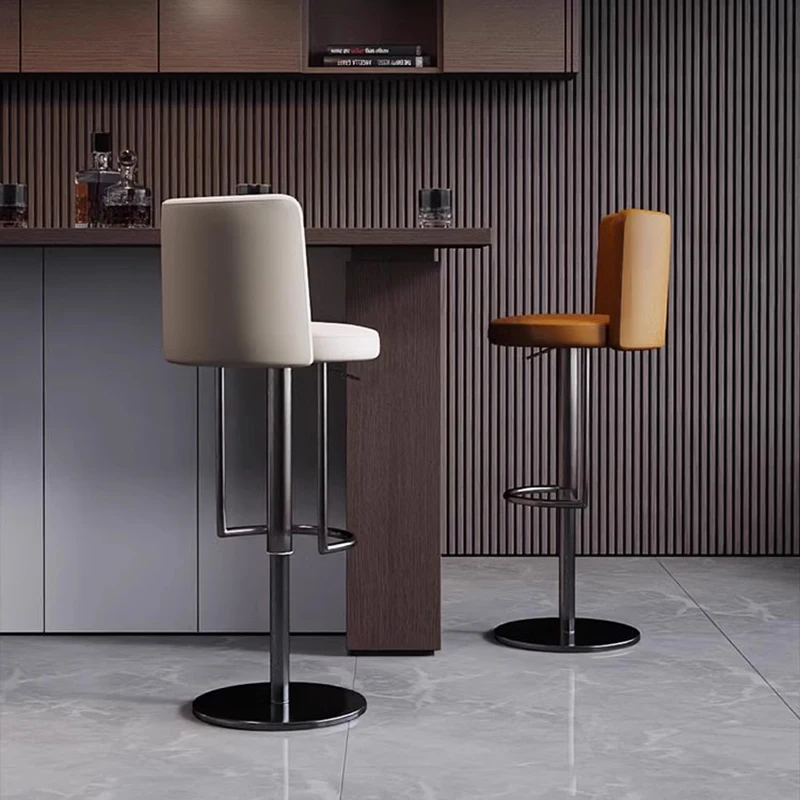 

Cashier Counter Bar Stool Contemporary Counter Home Bar Stool Gold Leg Square Sillas Altas Para Barra De Cocina Salon Chair