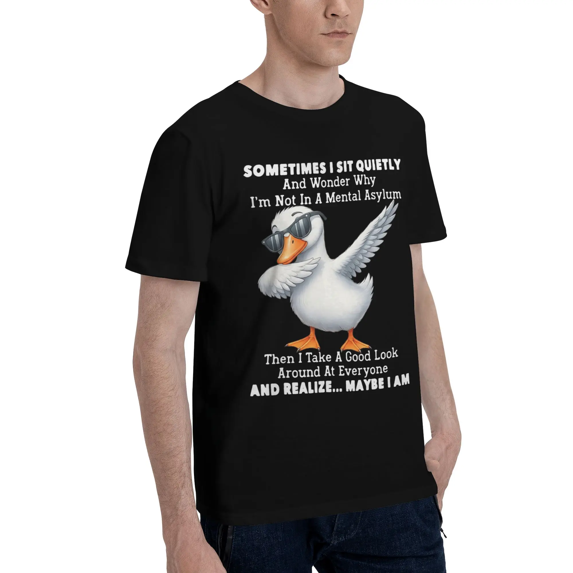 Sometimes I Sit Quietly Outfit Men Women T Shirt Cotton Tee Print  Tops T-shirt