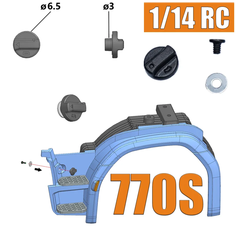 

Крышка топливного бака и крышка отверстия для мочевины для радиоуправляемых моделей грузовиков SCANIA Tamiya 770S 56368 56371 в масштабе 1:14, аксессуары для автомобилей
