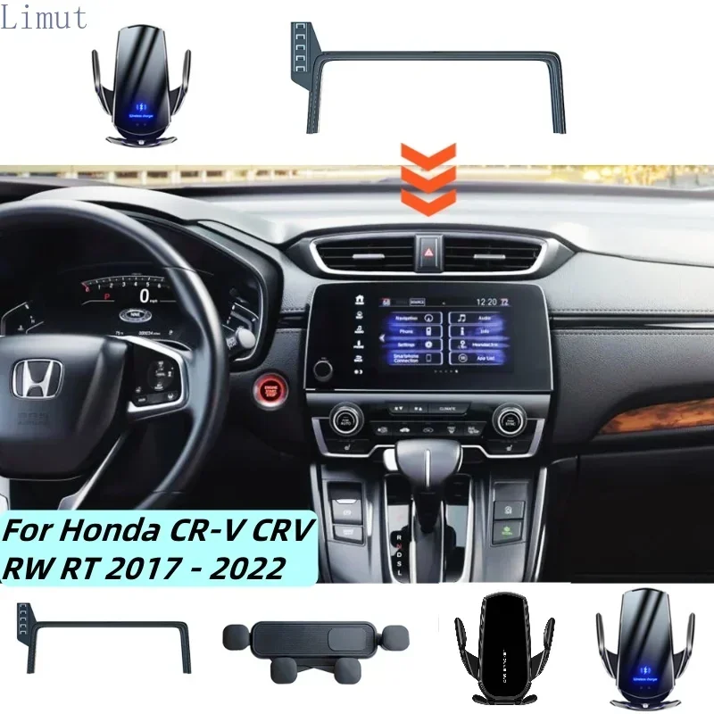 

Car Phone Holder Screen Mount For Honda CR-V CRV RW RT 2017 2018 2019 2020 2021 2022 Screen Fixed Base Wireless Charging