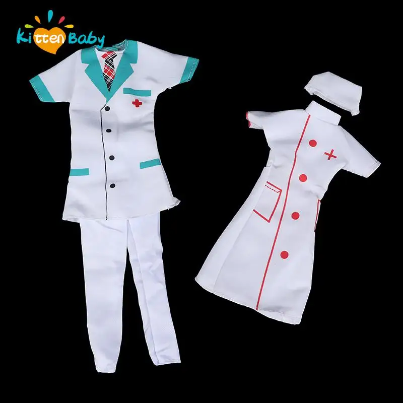 Handmade Doctor Nurse Chef Uniform Costume Scene Cosplay Doll Clothes For 11.8Inch Doll DIY Doll Accessories Girl`s Toys 