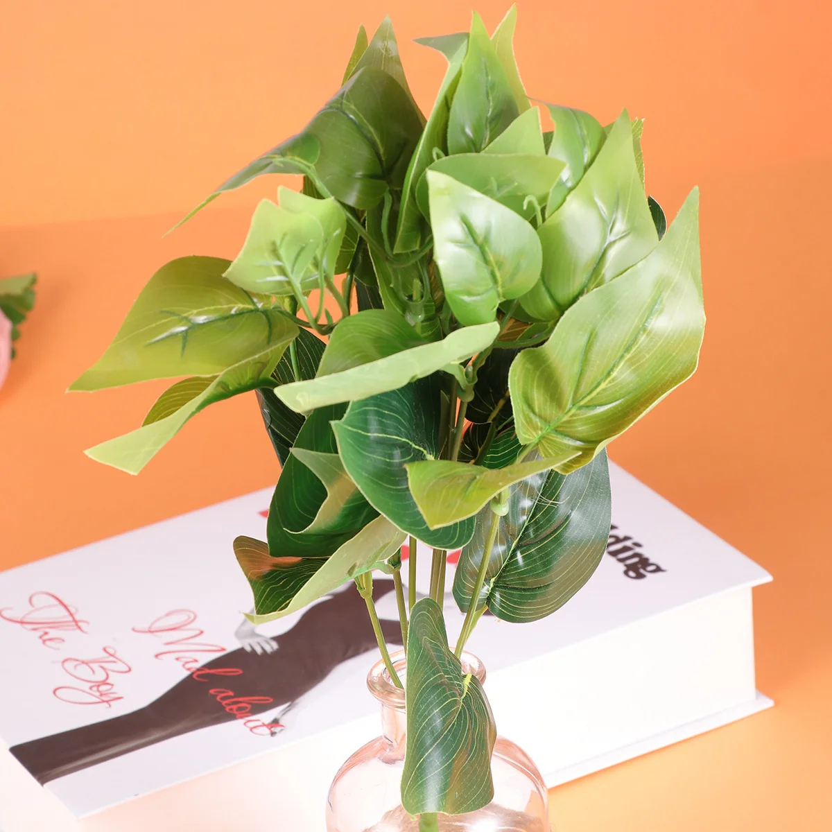 

10Pcs Faux Scindapsus Green Leaves Artificial Decorative Leaves for Festival Party Photography Props Home Decor