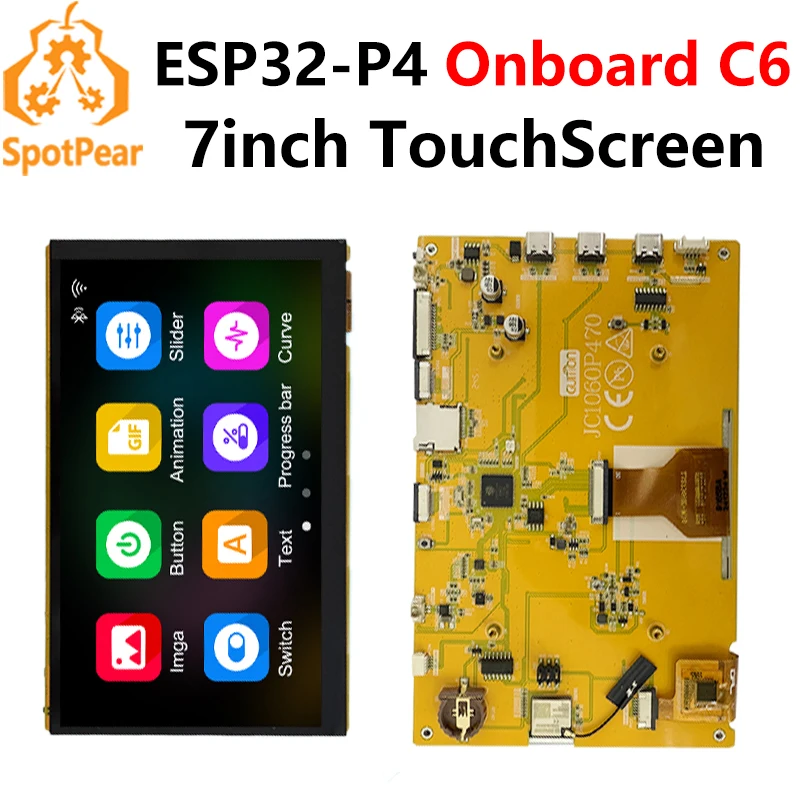 ESP32 P4 Development Board 7inch Display 7 inch TouchScreen Onboard ESP32-C6/Camera-Port/Speaker-Port