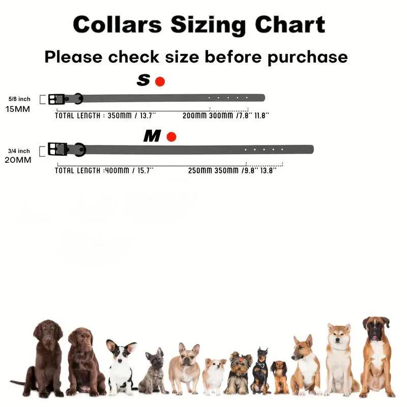 New Fashion Pet Dog Collar High Quality PVC Waterproof Training Collars Dirty Resistant Easy Clean for Small Medium Large Dogs