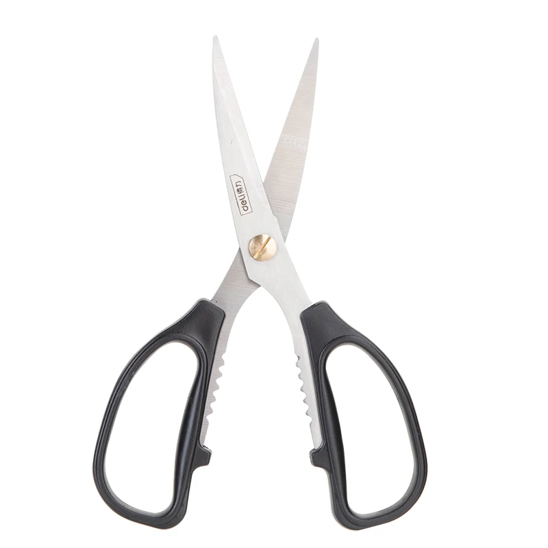 Deli Strong powerful scissors stainless steel multifunctional kitchen cut civil cut household powerful cut 195mm dl2613