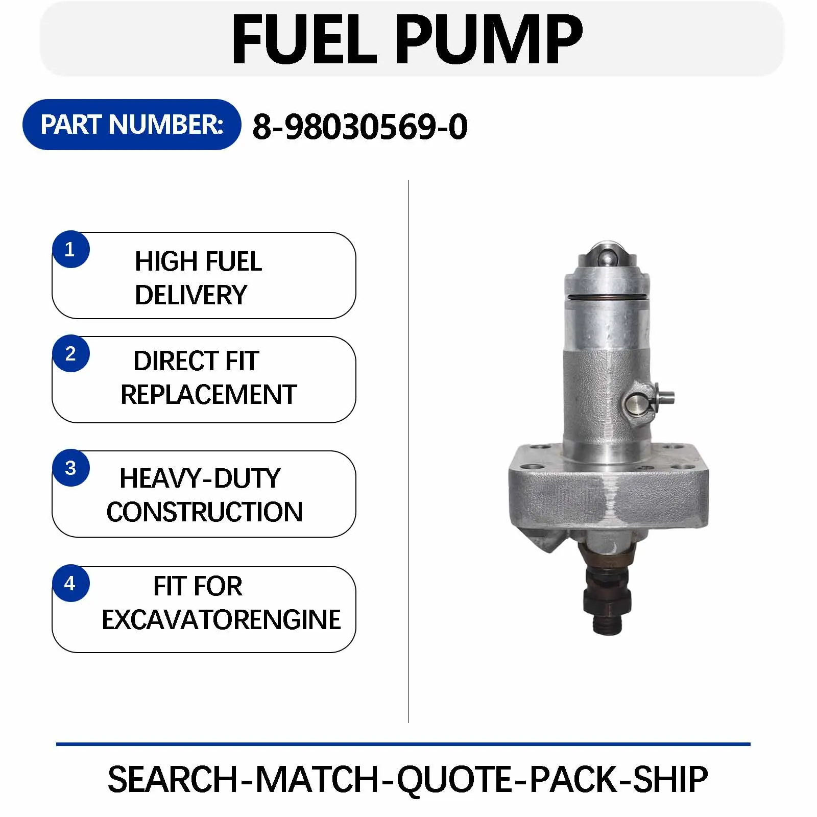Fuel Injection Pump 104130-1000 For Isuzu Engine 4LE1 4LE2