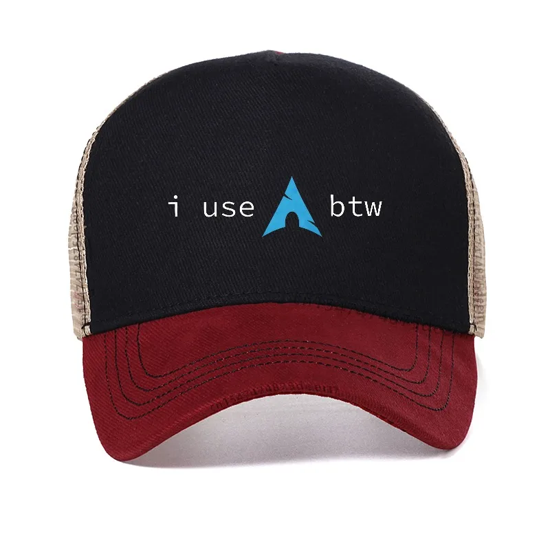 Pure Color Dad Hats Btw I Use Arch Women's Hat Sun Visor Stetson Linux Operating System Peaked Baseball Cap