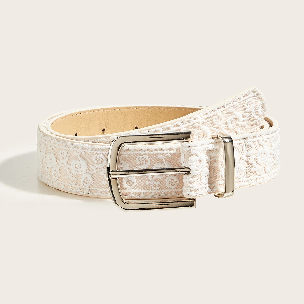 

Элегантный ремень с кружевной отделкой и пряжкой, модный кожаный пояс для женщин, стильный женский аксессуар на все случаи жизни